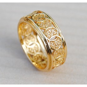 18K Gold Plated Designed Ring 